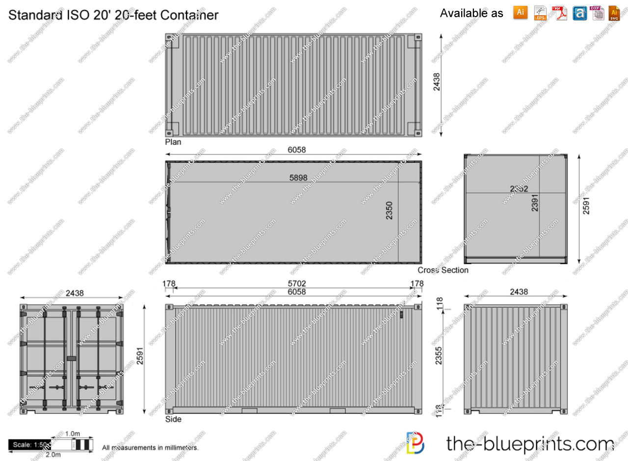 iso container autocad drawings